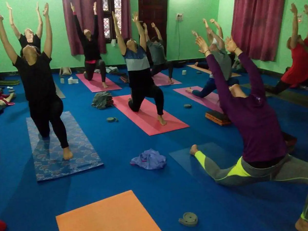 yoga session during yoga teacher training in rishikesh